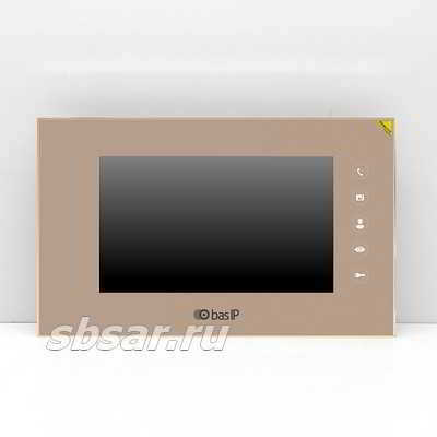 AQ-07L GOLD - монитор IP домофона AQ-07L GOLD (basIP) - монитор IP домофона золотистого оттенка, 7 дюймов