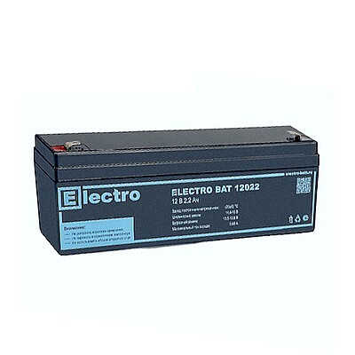 ELECTRO BAT 12022 - аккумулятор AGM ELECTRO BAT 12022 (Electro Bat) - аккумулятор 12В, ёмкость 2,2 А/ч (Вьетнам)