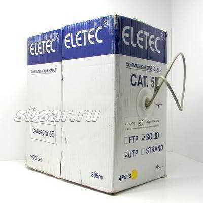FTP 5E 2x2xAWG24 - витая пара FTP 5E 2x2xAWG24 (ELETEC) - экранированный кабель витая пара 2х2х0,5 для LAN