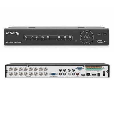VRF-UHD1628M (Infinity) - 8 Мп видеорегистратор, 16 AHD/TVI/CVI и 8 IP видеокамер