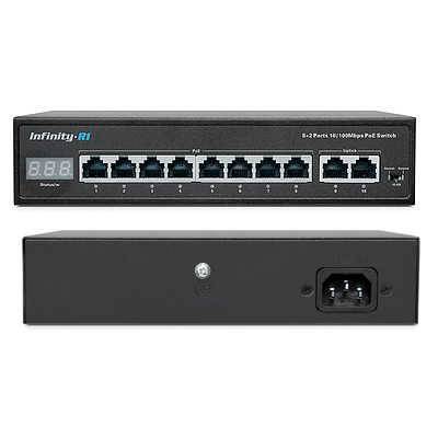 PPS-308 (INS-08PE) (Infinity) - неуправляемый POE коммутатор 8 POE, 2 UpLink