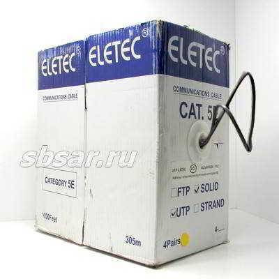 UTP 5E 4x2xAWG24 outdoor (ELETEC) - витая пара 4х2х0,5 для сетей LAN